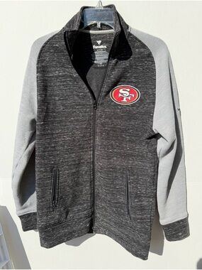 49ers San Francisco Football Team Zipper Sweater Woman’s Small With Logo NFL